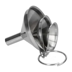 3st rostfritt stål trattfyllning flaskor Tratt Olja läcker separationstratt Integrerad vätskedispenser med cirkel