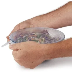 6st Silikon Fresh Bowl Cover Vit