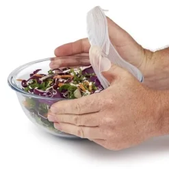6st Silikon Fresh Bowl Cover Vit