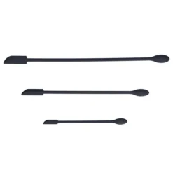 3st spatel livsmedelsklassad silikon med dubbelt huvud fruktsylt grädde Makeup spatel för kök Svart