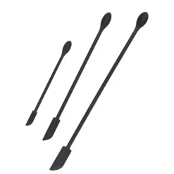 3st spatel livsmedelsklassad silikon med dubbelt huvud fruktsylt grädde Makeup spatel för kök Svart