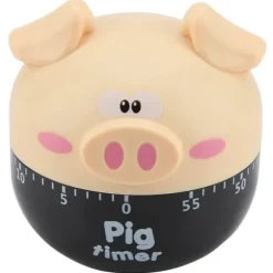 Söt Tecknad Gris Kökstimer Mekaniska Timers Räknare för Matlagning Timing Verktyg