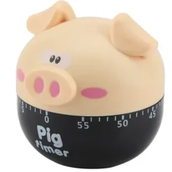 Söt Tecknad Gris Kökstimer Mekaniska Timers Räknare för Matlagning Timing Verktyg