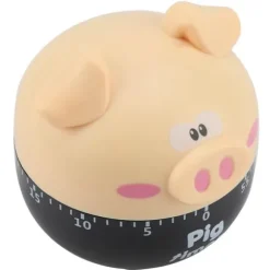 Söt Tecknad Gris Kökstimer Mekaniska Timers Räknare för Matlagning Timing Verktyg