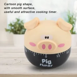 Söt Tecknad Gris Kökstimer Mekaniska Timers Räknare för Matlagning Timing Verktyg