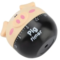 Söt Tecknad Gris Kökstimer Mekaniska Timers Räknare för Matlagning Timing Verktyg