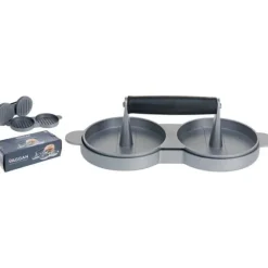 STAMPO FÖR 2 HAMBURGER 28X12CM BARBECUE KÖK TILLBEHÖR