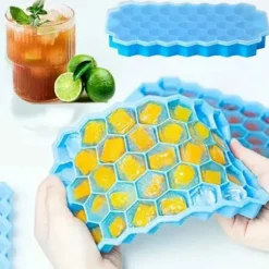 Stapelbar Isform med Lock – Iskubsform Hexagon Bakform Silikon