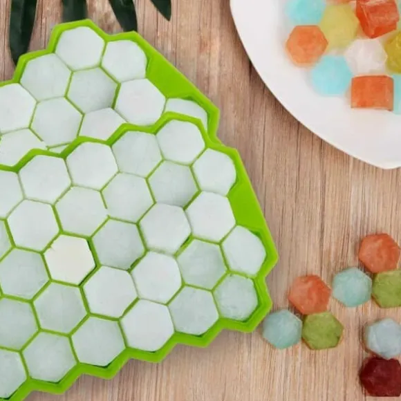 Stapelbar Isform med Lock – Iskubsform Hexagon Bakform Silikon