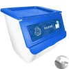 Stapelbar Återvinningskorg, 36L Kapacitet, Enkel Rörlighet,3 PAs + Billigt, Blått papper