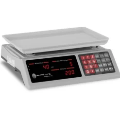 Steinberg Systems - Kontrollvåg - 40 kg / 2 g - 33,7 x 23,1 x 0,6 cm - Vägningsbricka i ABS-plast