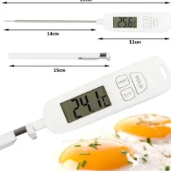 Stektermometer | Matlagningstermometer med LCD Display