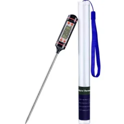 Stilren Stektermometer med LCD Display Svart