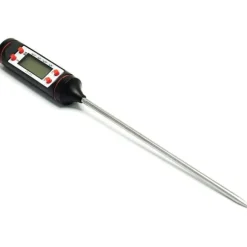 Stilren Stektermometer med LCD Display Svart