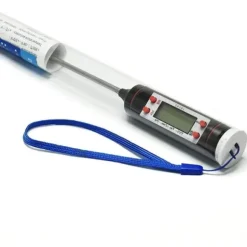 Stilren Stektermometer med LCD Display Svart