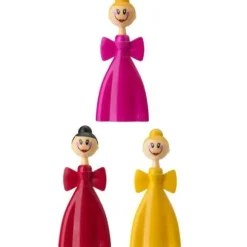 Stängklämmor - DOLLOR - Paket med 3 - Stark magnet - Röd - Flera användningsområden