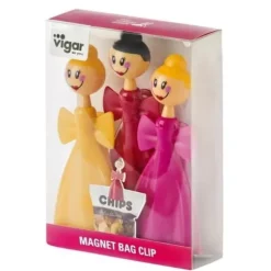 Stängklämmor - DOLLOR - Paket med 3 - Stark magnet - Röd - Flera användningsområden