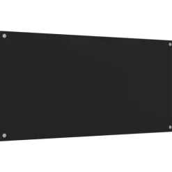 Stänkskydd 2 st svart 80x50 cm härdat glas