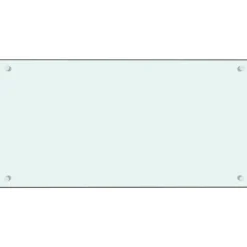 Stänkskydd 2 st vit 80x40 cm härdat glas