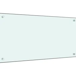 Stänkskydd 2 st vit 80x40 cm härdat glas