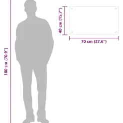 Stänkskydd 2-pack härdat glas - Praktiskt och dekorativt | Färg: Svart | Storlek: 70x40 cm