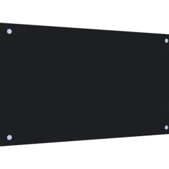 Stänkskydd 2-pack härdat glas - Praktiskt och dekorativt | Färg: Svart | Storlek: 70x40 cm