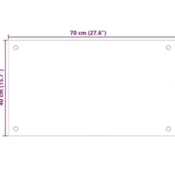 Stänkskydd 2-pack härdat glas - Praktiskt och dekorativt | Färg: Svart | Storlek: 70x40 cm
