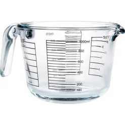 Stor glasköksmätkopp för mätning av livsmedel 1L