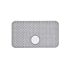 Stor grå diskbänksmatta i silikon med dräneringshål - 66,5x35,5 cm