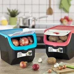 Stor köksbehållare för grönsaker, frukt, potatis, vitlök och bulkprodukter