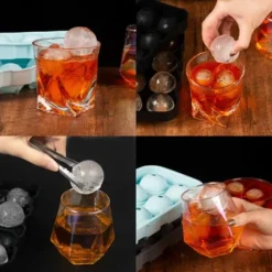 Stor Silikon Isform för 8st Isbollar Runda Isbitar Kulor