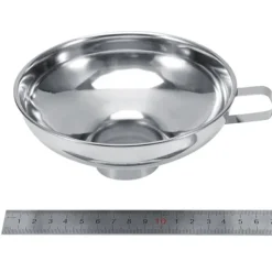 Stora konservburkar i rostfritt stål med bred mun Tratt med handtag - köksredskap