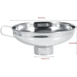 Stora konservburkar i rostfritt stål med bred mun Tratt med handtag - köksredskap