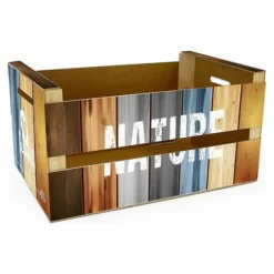 Storage Box Confortime Nature (6 Units) (36 x 26,5 x 17 cm)