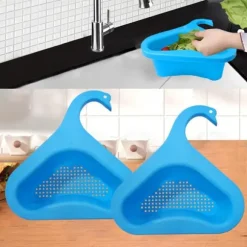 2st/set Diskbänk Avloppskorg Grönsakfrukttvätt Triangel kökspryl