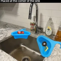 2st/set Diskbänk Avloppskorg Grönsakfrukttvätt Triangel kökspryl