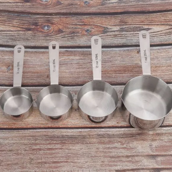 st/set rostfritt stål måttkoppar skedar porslin kök bakverktyg