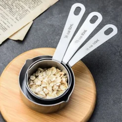 st/set rostfritt stål måttkoppar skedar porslin kök bakverktyg