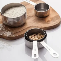 st/set rostfritt stål måttkoppar skedar porslin kök bakverktyg