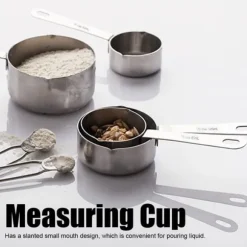 st/set rostfritt stål måttkoppar skedar porslin kök bakverktyg