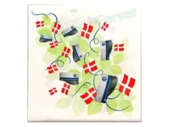 Student Airlaid servietter blå 40x40