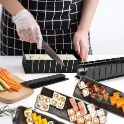 Sushitillbehör - TD® - Set med 11 verktyg - ABS - Svart - Lätt att använda