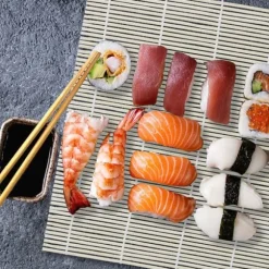 Sushi-tillverkningsset, Bambu, 23x23 cm, Natur