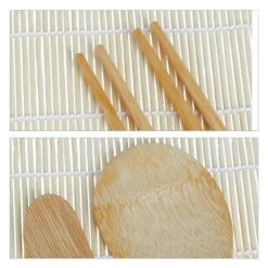 Sushi-tillverkningsset, Bambu, 23x23 cm, Natur