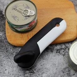 Svart & Vit Konservöppnare - Multifunktionellt Verktyg i Rostfritt Stål