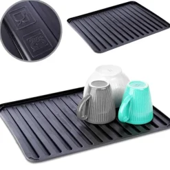 Svart diskmatta 39,5x30,5 cm