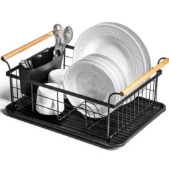 Svart diskställ 42,5x19 cm