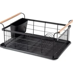 Svart diskställ 42,5x19 cm