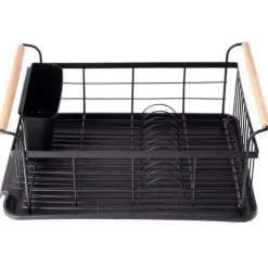 Svart diskställ 42,5x19 cm