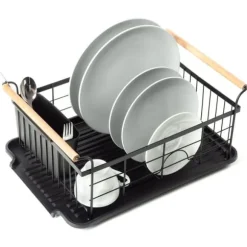 Svart diskställ 42,5x19 cm